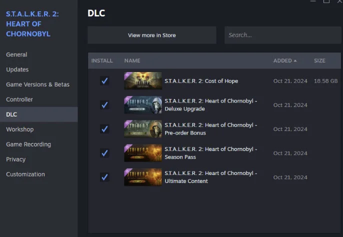 DLC Stalker